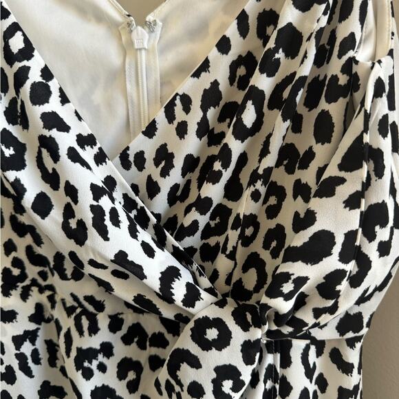 Y2K Leopard Print V neck Slip Dress Size S - Picture 3 of 6